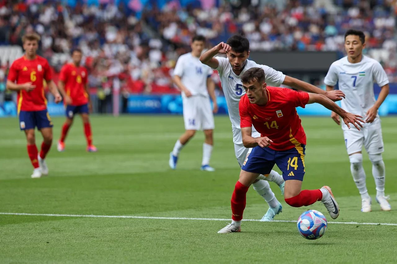 Aimar Oroz, en un lance del partido. Foto: EFE