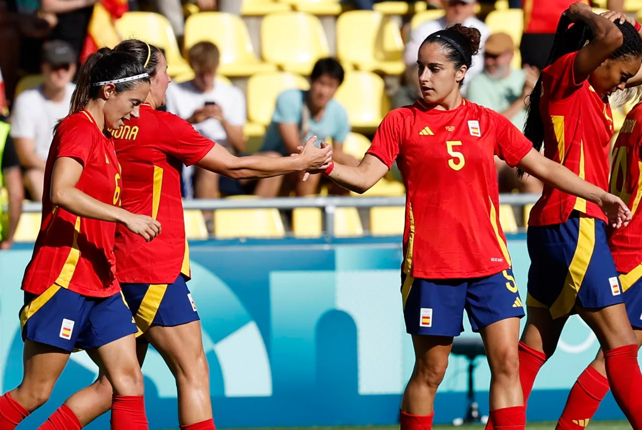 Oihane Hernandez, gola ospatzen. Argazkia: EFE