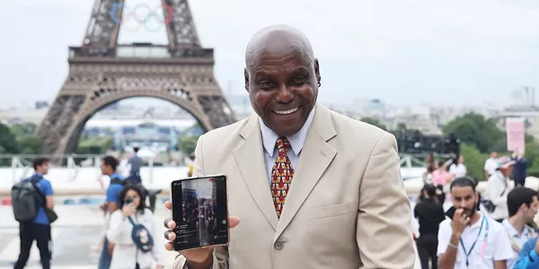 El ex atleta Carl Lewis en Paris. EFE