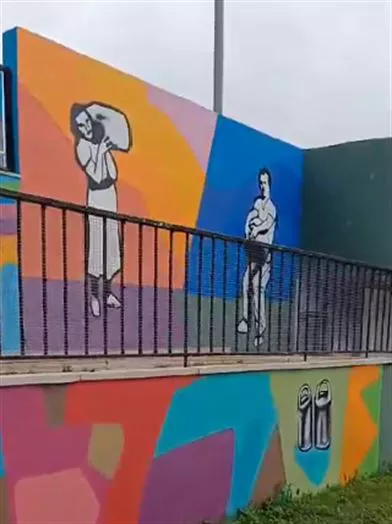 Marta Revilla, la artista de fachadas en la comarca de Mungialdea