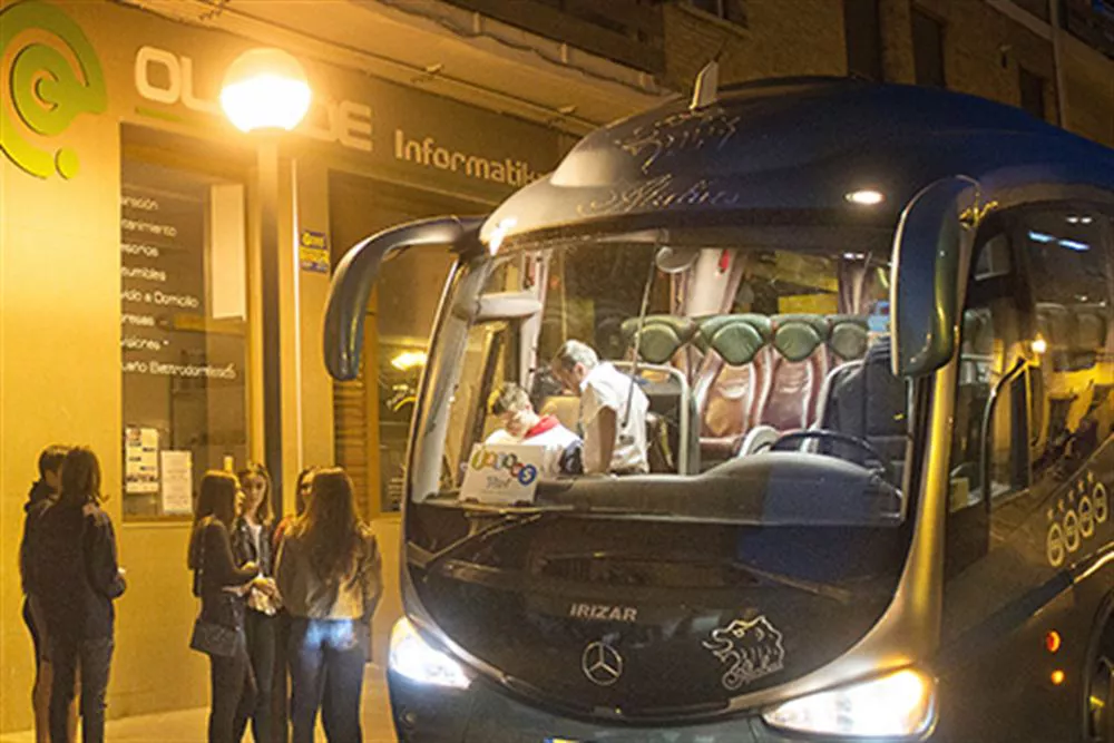 Autobuses organizados para fiestas