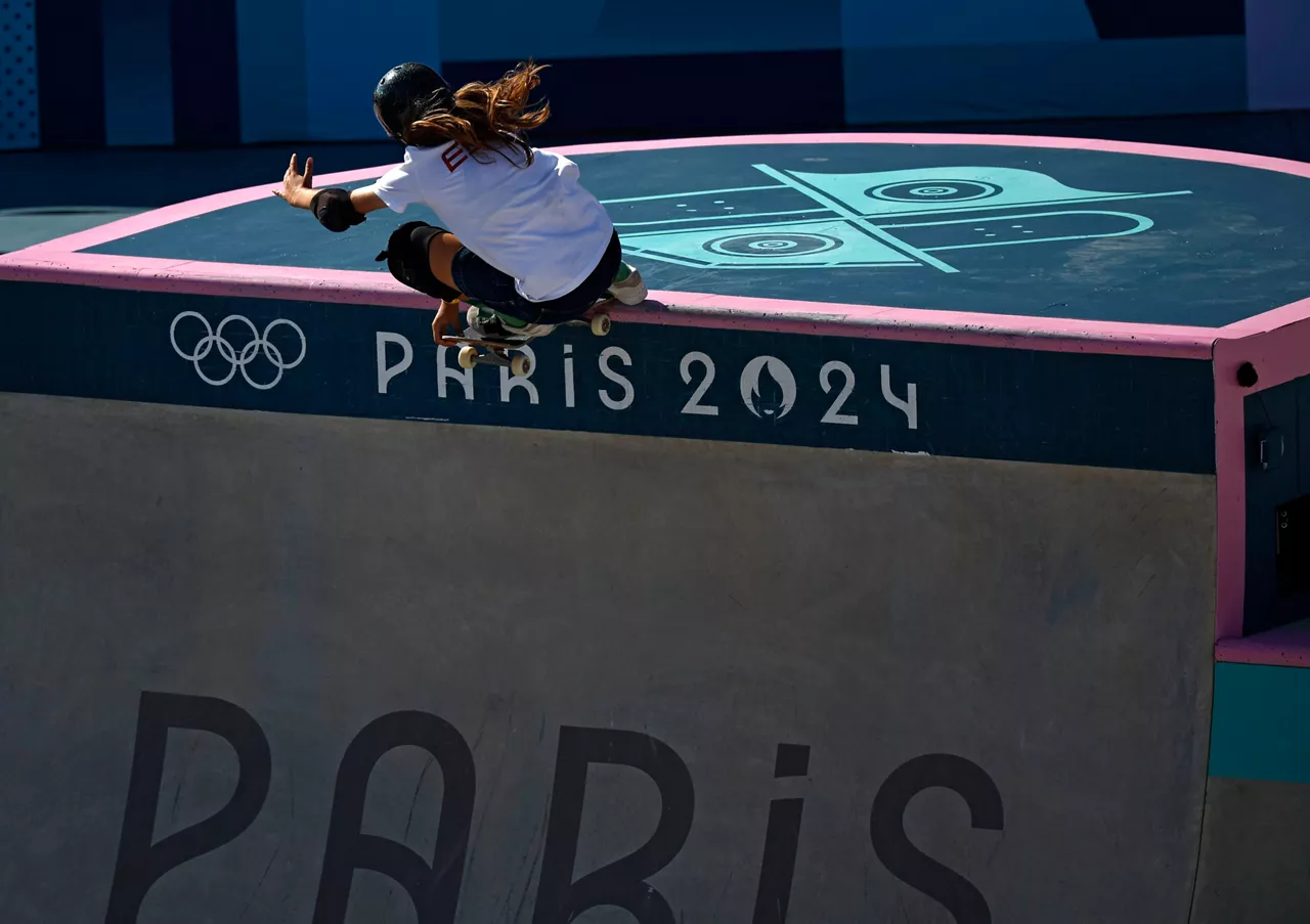 Naia Laso, skate parkeko finalean. Argazkia: EFE