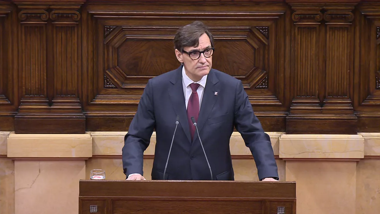 Salvador Illa, durante su intervención