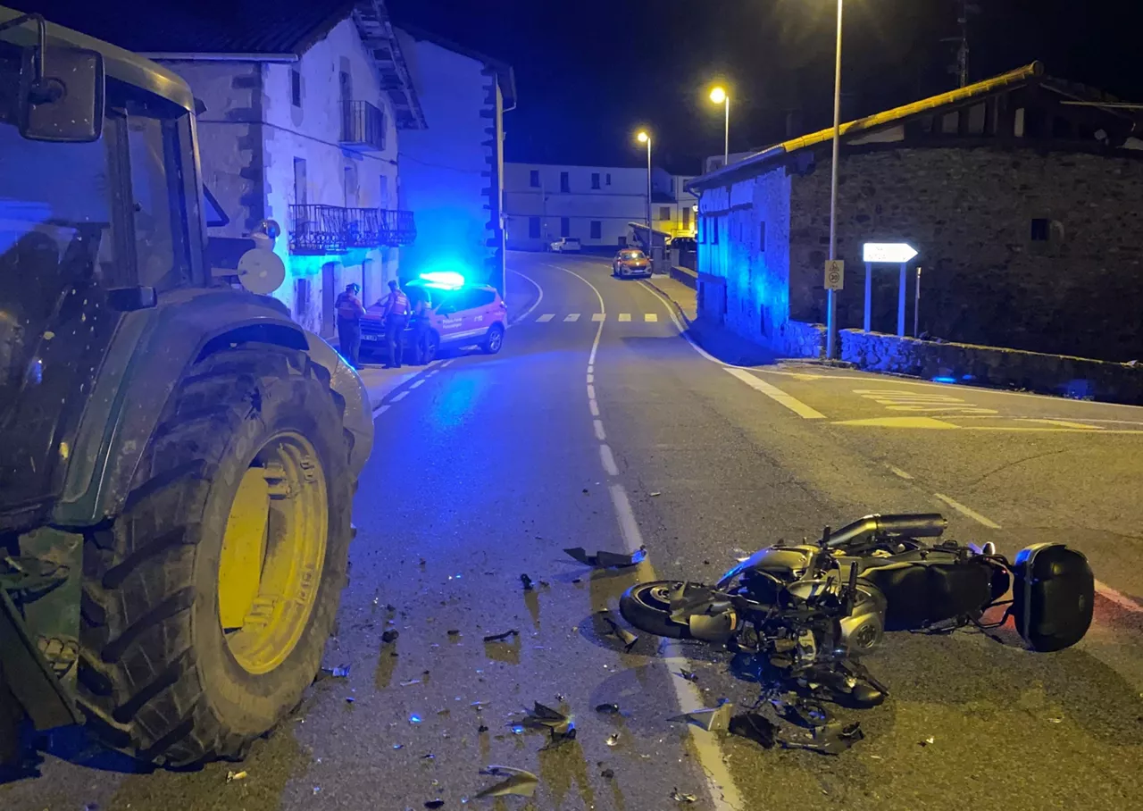 Accidente de tráfico en Betelu, Navarra