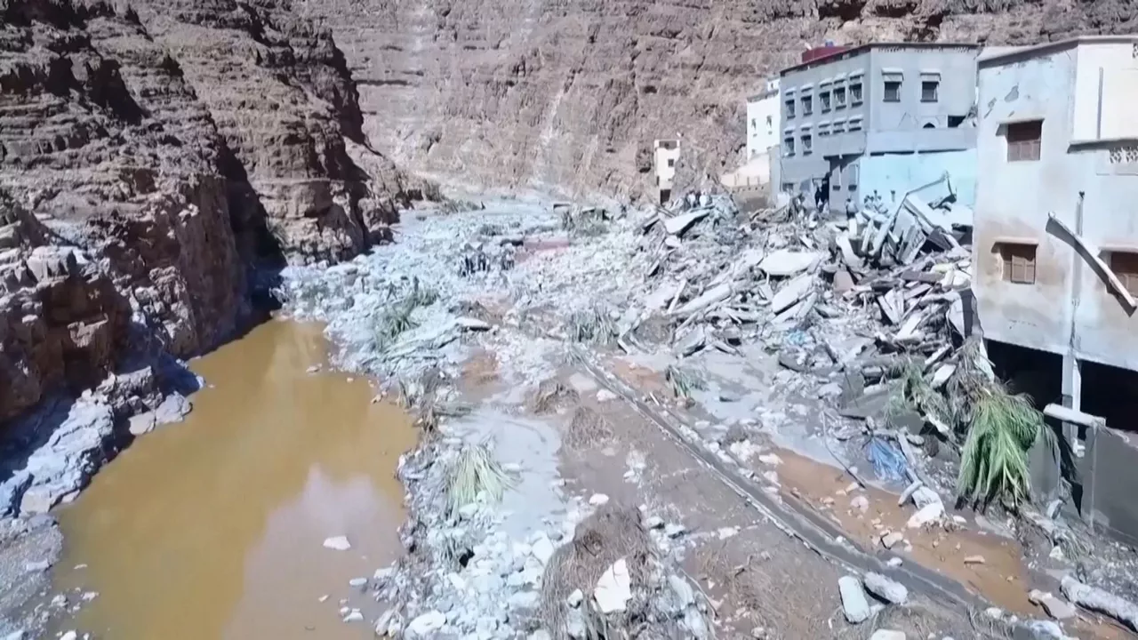 Imágenes aéreas de una de las zonas afectadas por las inundaciones