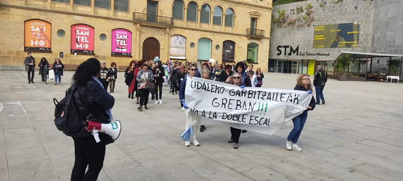 garbiketa langileak protesta iturria: ESK sindikatua
