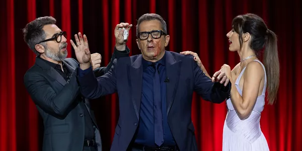 Berto Romero, Andreu Buenafuente y Bárbara Goenaga. Foto: EFE