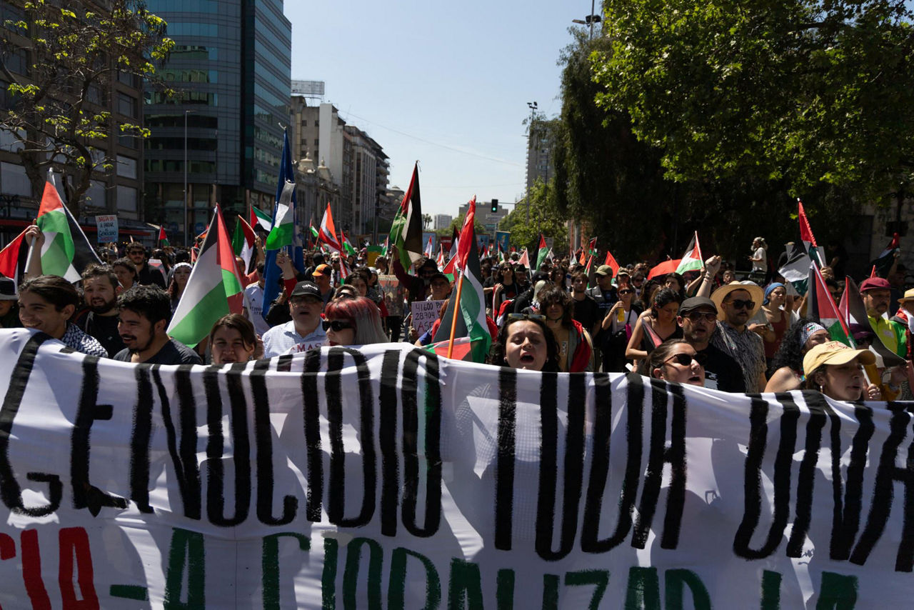 manifestazioa palestinaren alde santiago de txilen