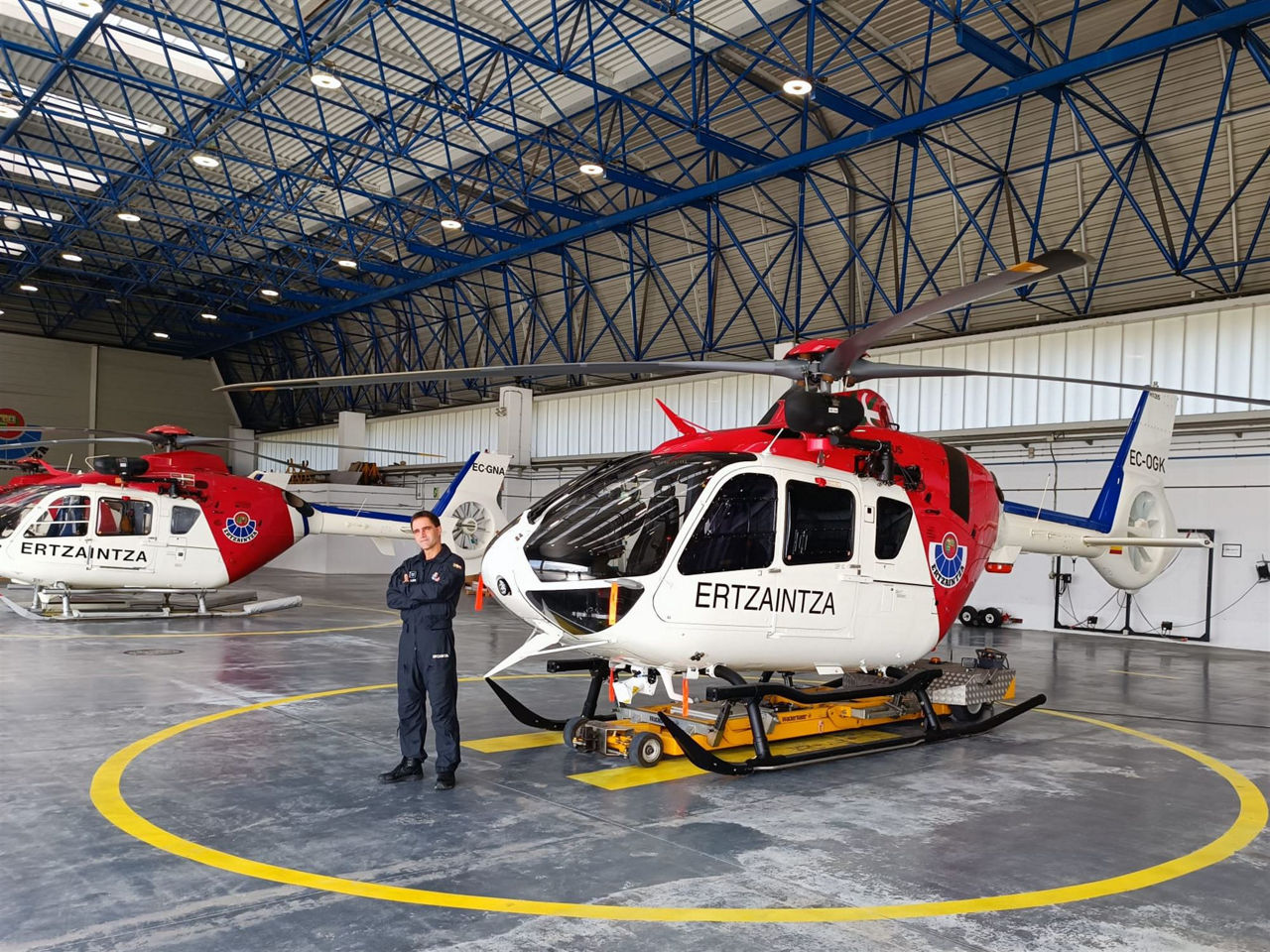 Asier Urrutia, director de Operaciones Aeronáuticas de la Ertzaintza.