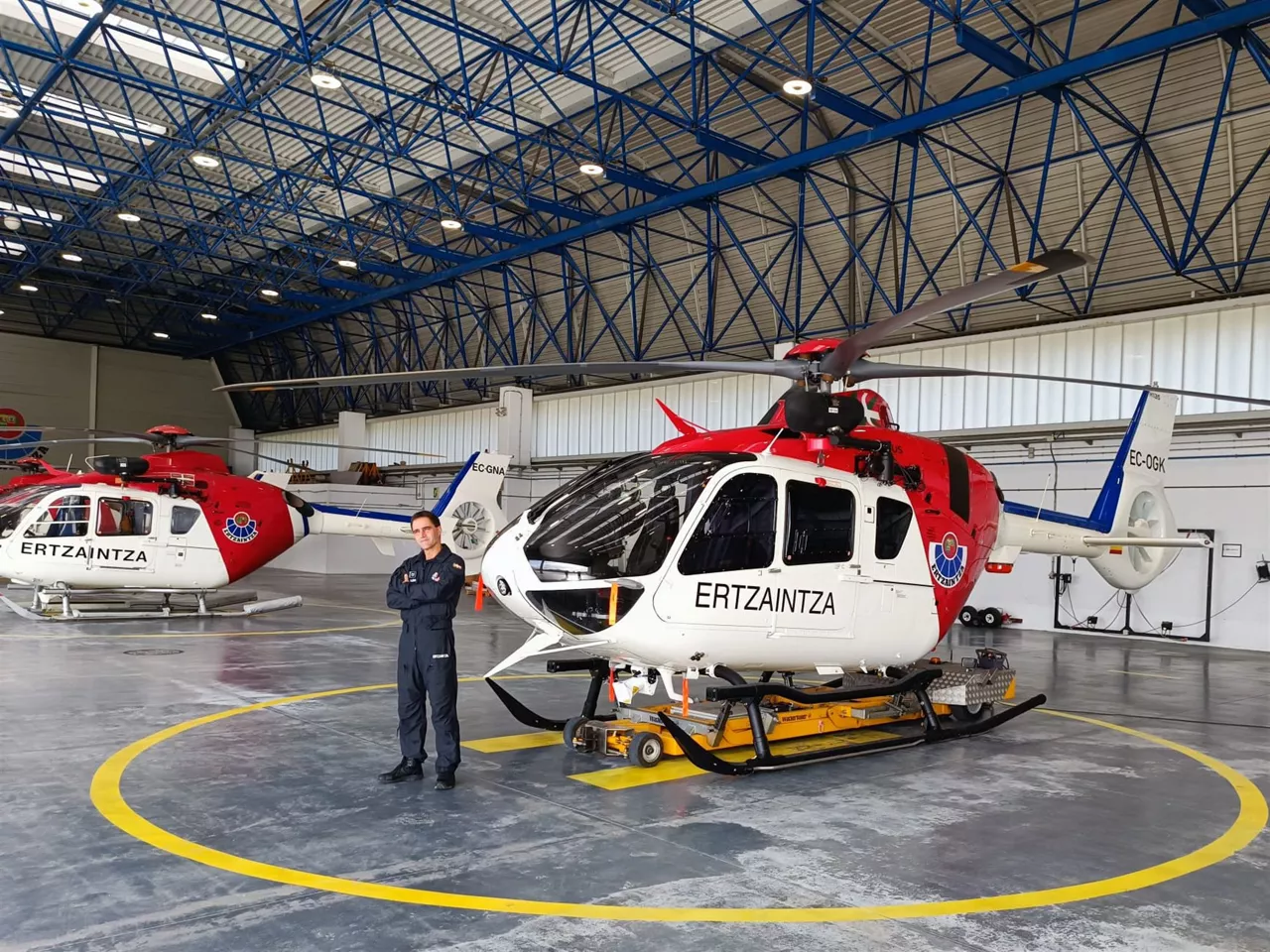 Asier Urrutia, director de Operaciones Aeronáuticas de la Ertzaintza.