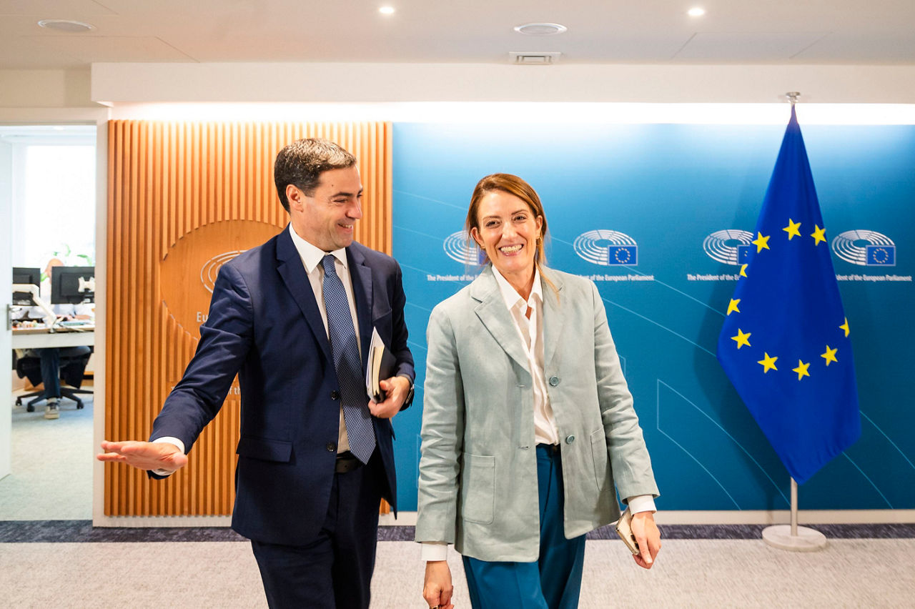 imanol pradales  Roberta Metsola foto: Irekia