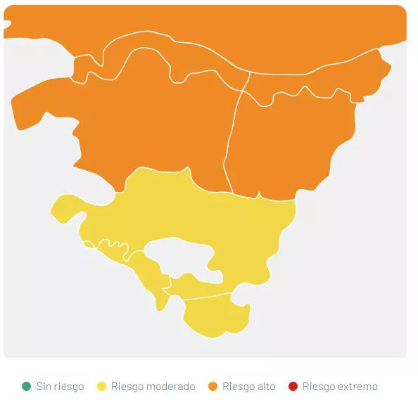 igandea_mapa_abisuak_alertak eguraldia 2024 abenduak 8 euskalmet
