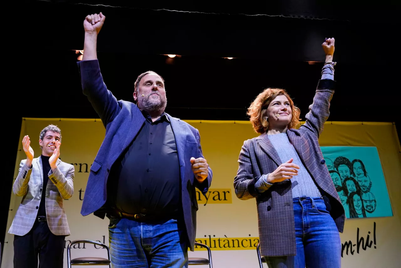 Oriol Junqueras eta Elisenda Alamany