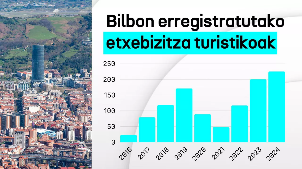 Bilbon erregistratutako etxebizitza turistikoak DLS