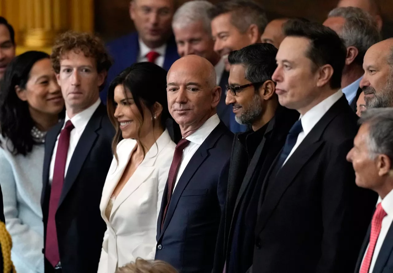 Mark Zuckerberg, Jeff Bezos, Sundar Pichai and Elon Musk