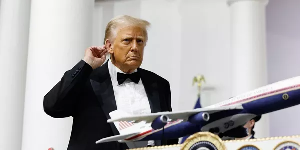Trump, en uno de sus gestos. 