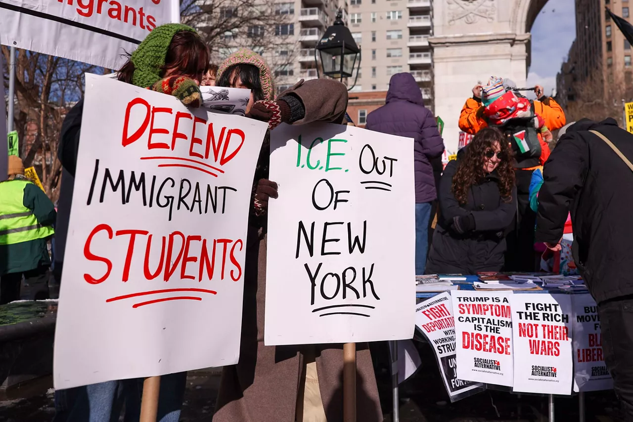 estudiantes ikasleak protesta trump new york migrazioa migracion