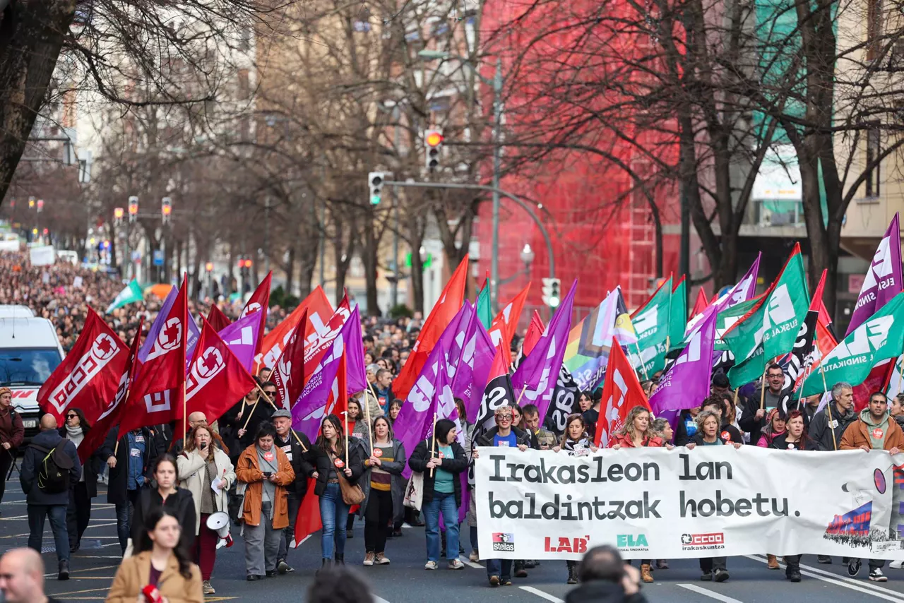 greba hezkuntza manifestazioa bilbon manifestacion-educacion-bilbao huelga-efe