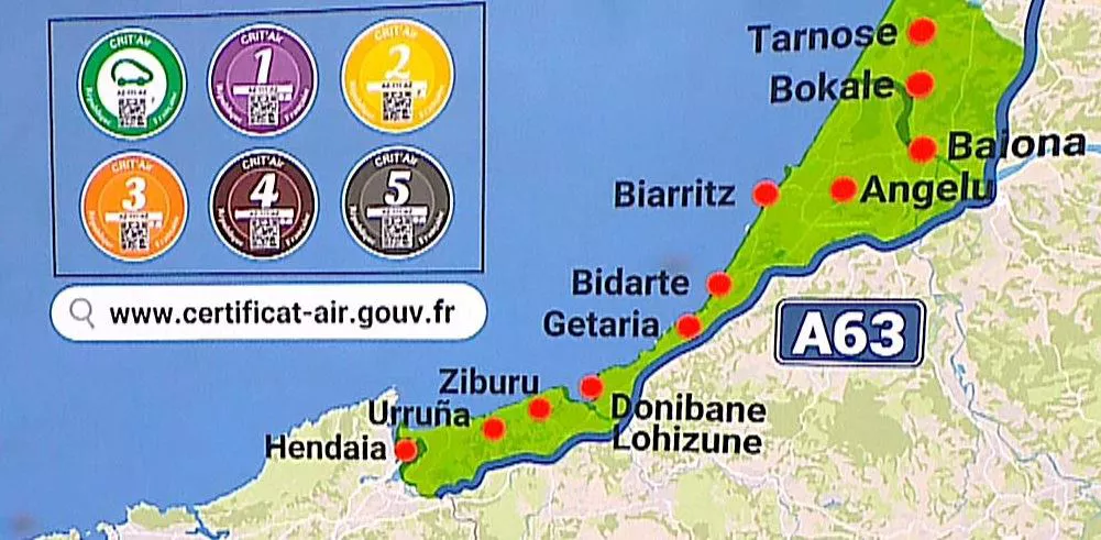 Ipar Euskal Herriko pegatinak kotxeak