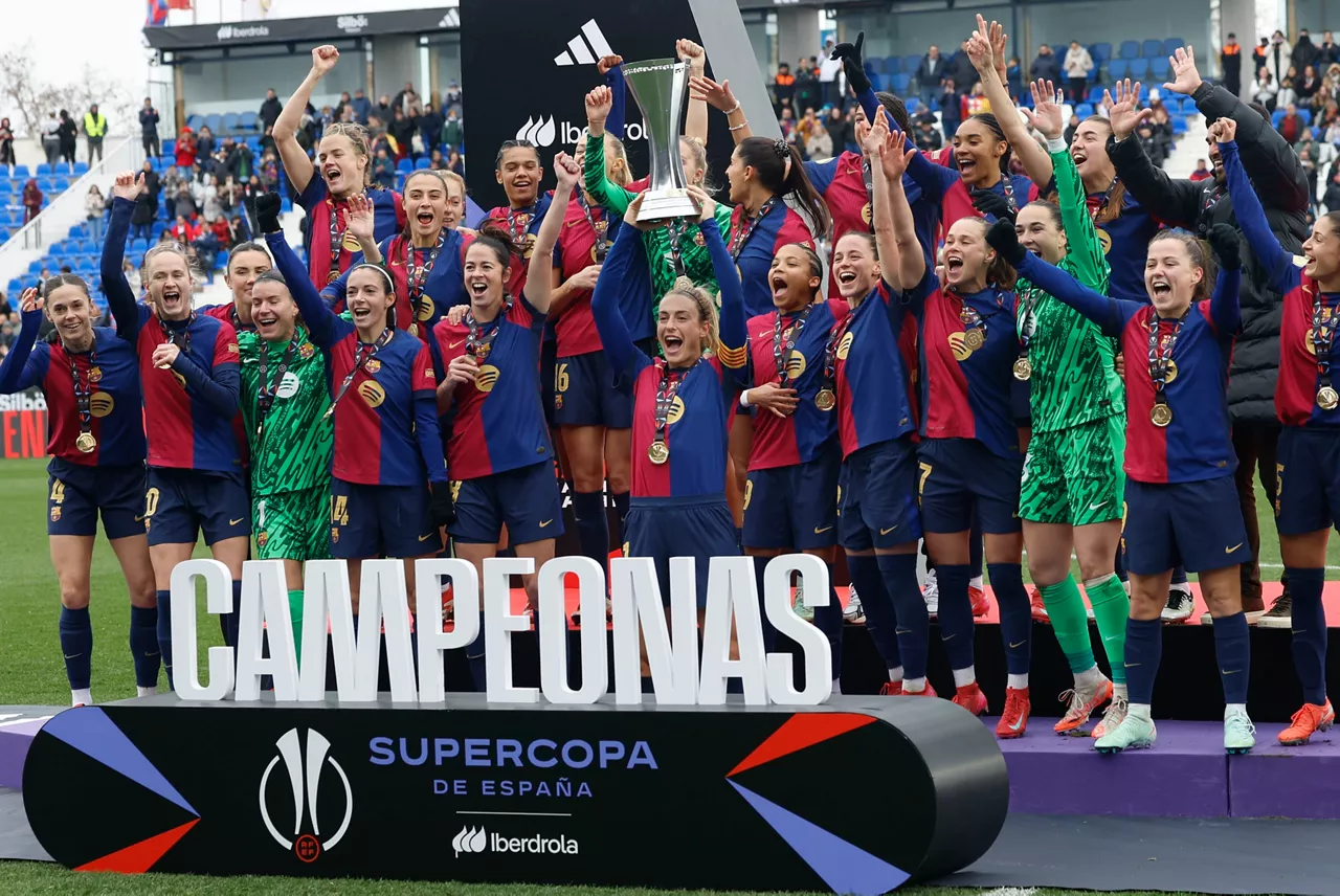 El Barcelona, campeón de la Supercopa. Foto: EFE