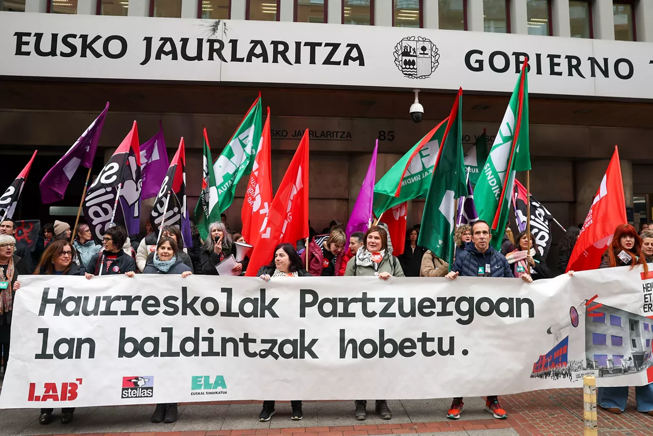 haurreskolak protesta  bilbo