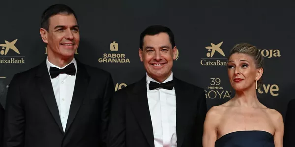 Pedro Sánchez, Juanma Moreno, Yolanda Díaz. EFE