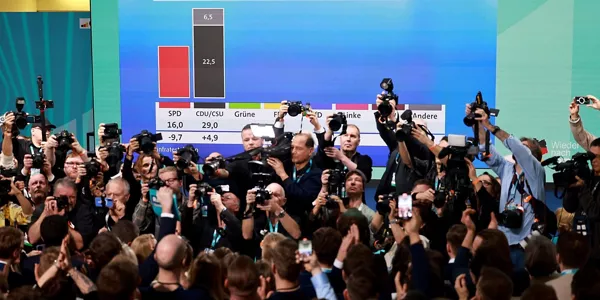 Sede CDU, noche electoral  EFE. 