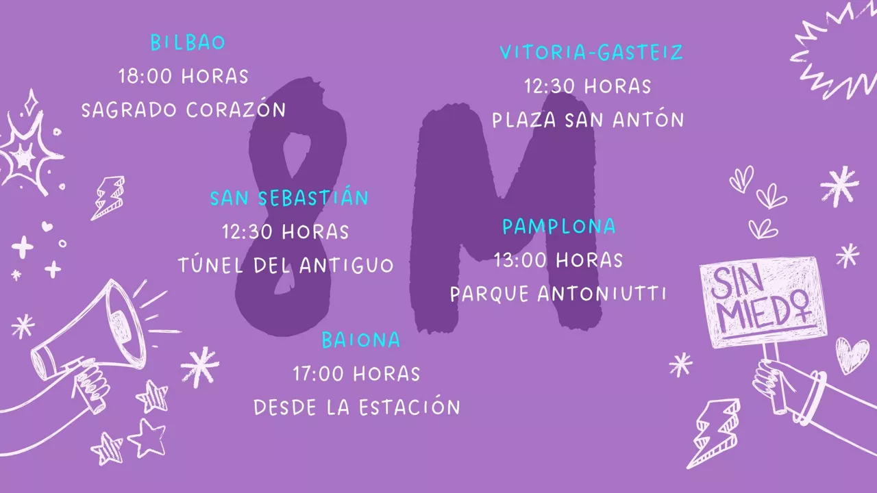 8M manifestaciones Euskal Herria