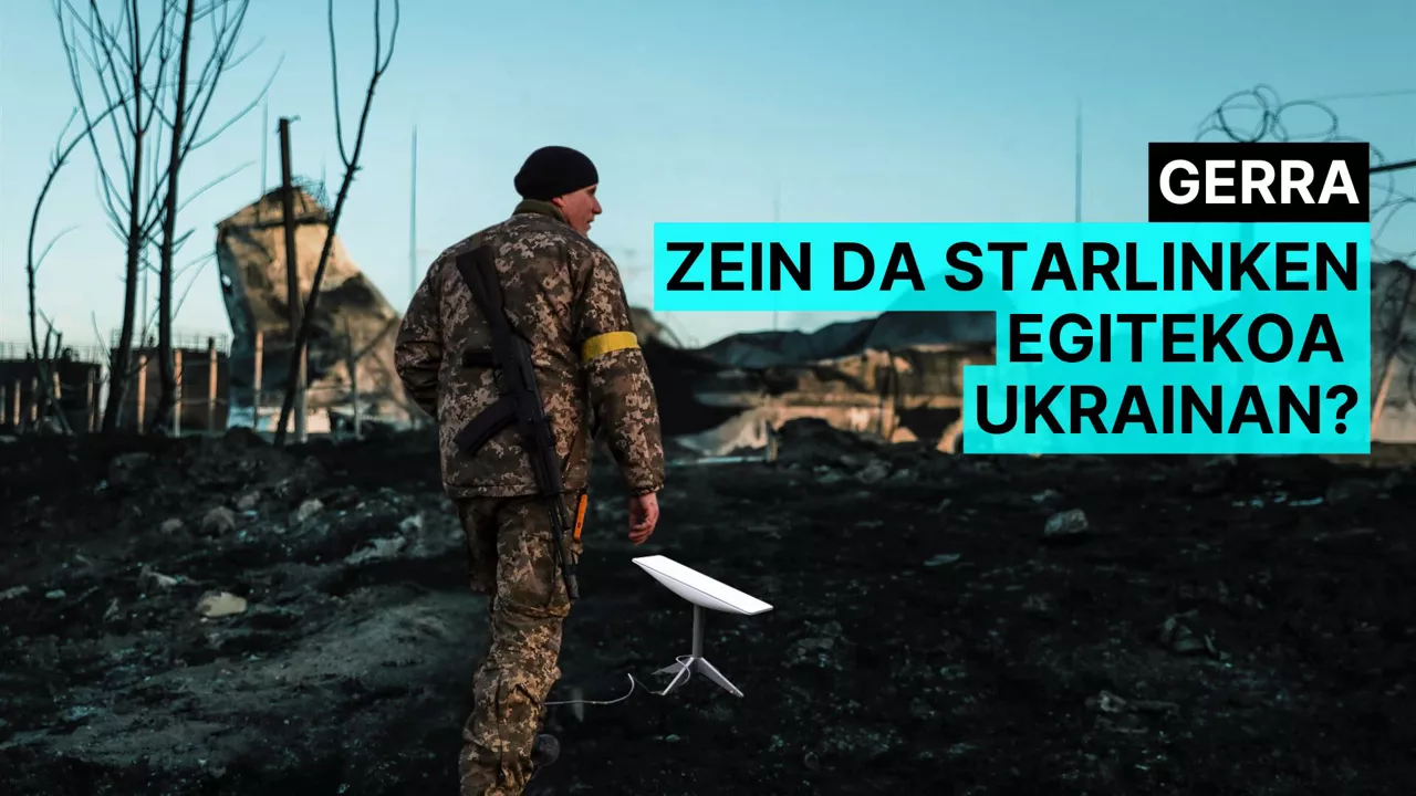 starlinken zeregina Ukrainako gerran