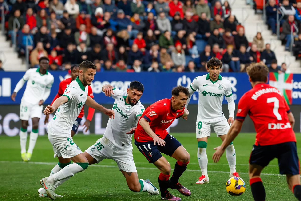 Osasuna vs Getafe. Foto: EFE.