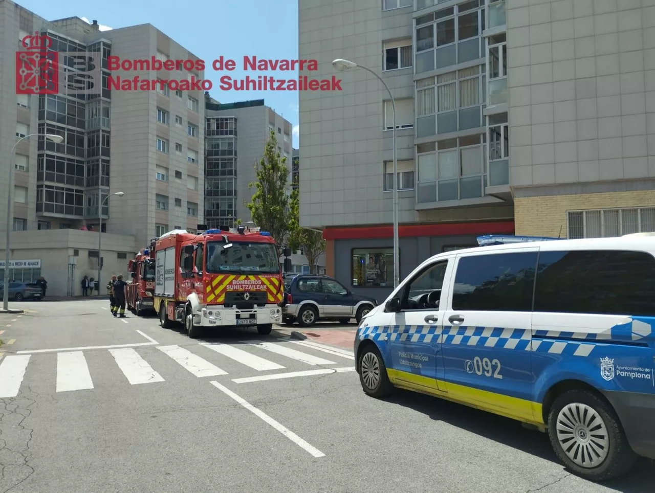 incendio sutea pamplona iruñea foto: @bomberos_na