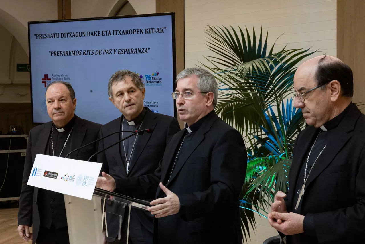 Eleizalde, Segura, Prado eta Rosello goitzanak obispos-vascos-efe