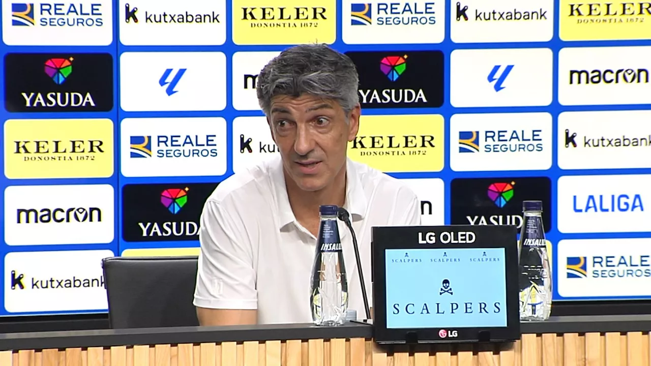 Imanol Alguacil, en la rueda de prensa posterior al partido
