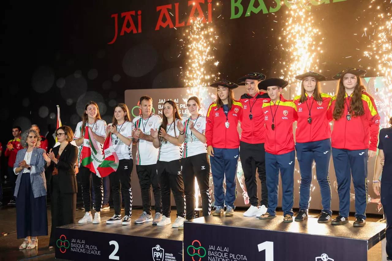 Podium de la Liga de Naciones. EFE