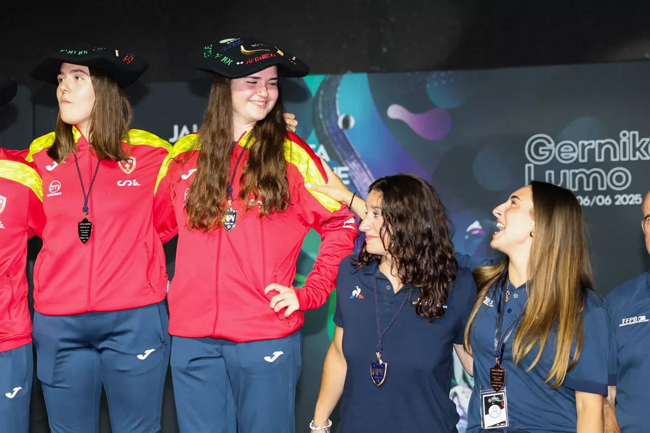 Podium de la Liga de Naciones. EFE