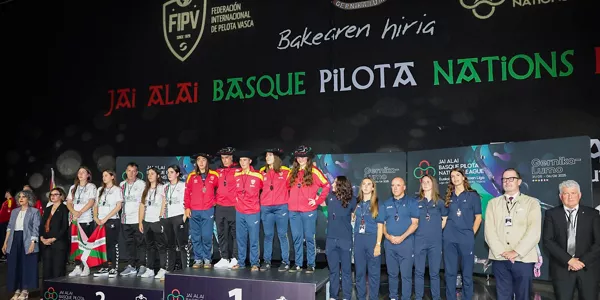 Podium de la Liga de Naciones. EFE