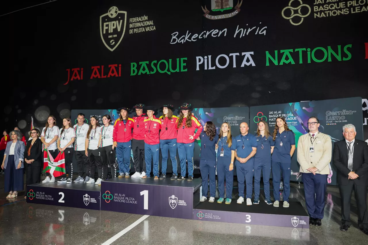 Podium de la Liga de Naciones. EFE