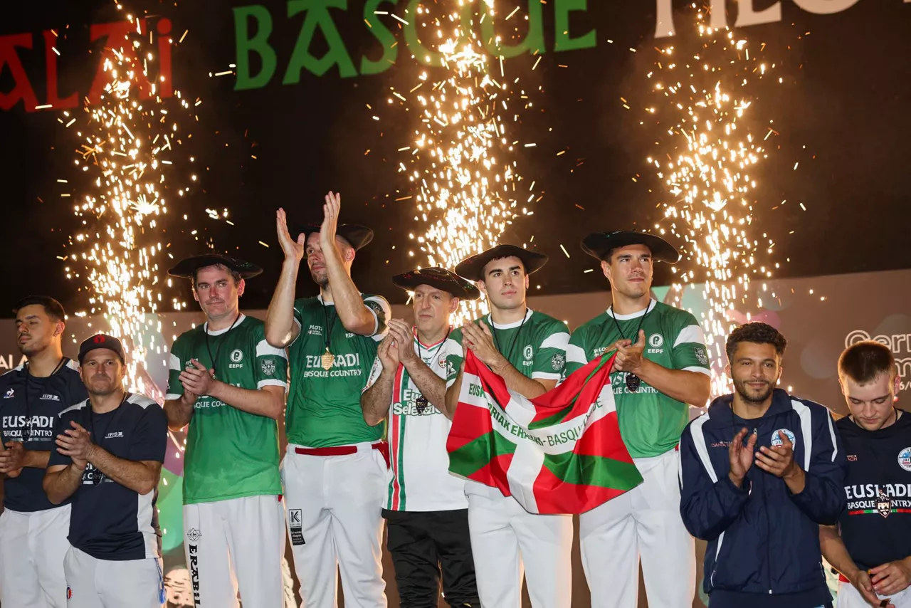 Podium de la Liga de Naciones. EFE