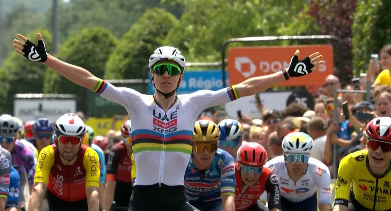 Tadej Pogacar ha obtenido el triunfo, y se ha enfundado el maillot amarillo. Foto: EITB Media.