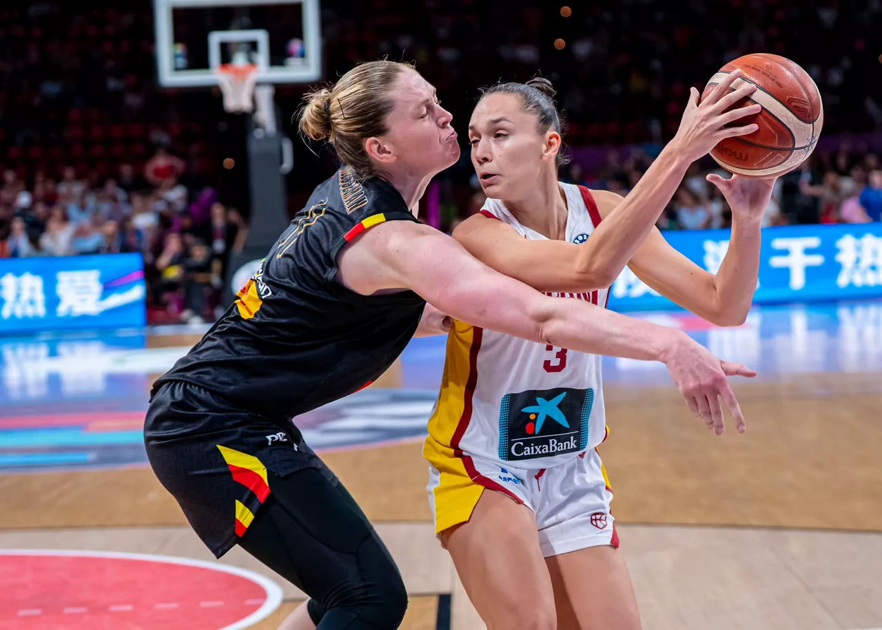 Irati Etxarri en la final ante Bélgica. Foto: EFE