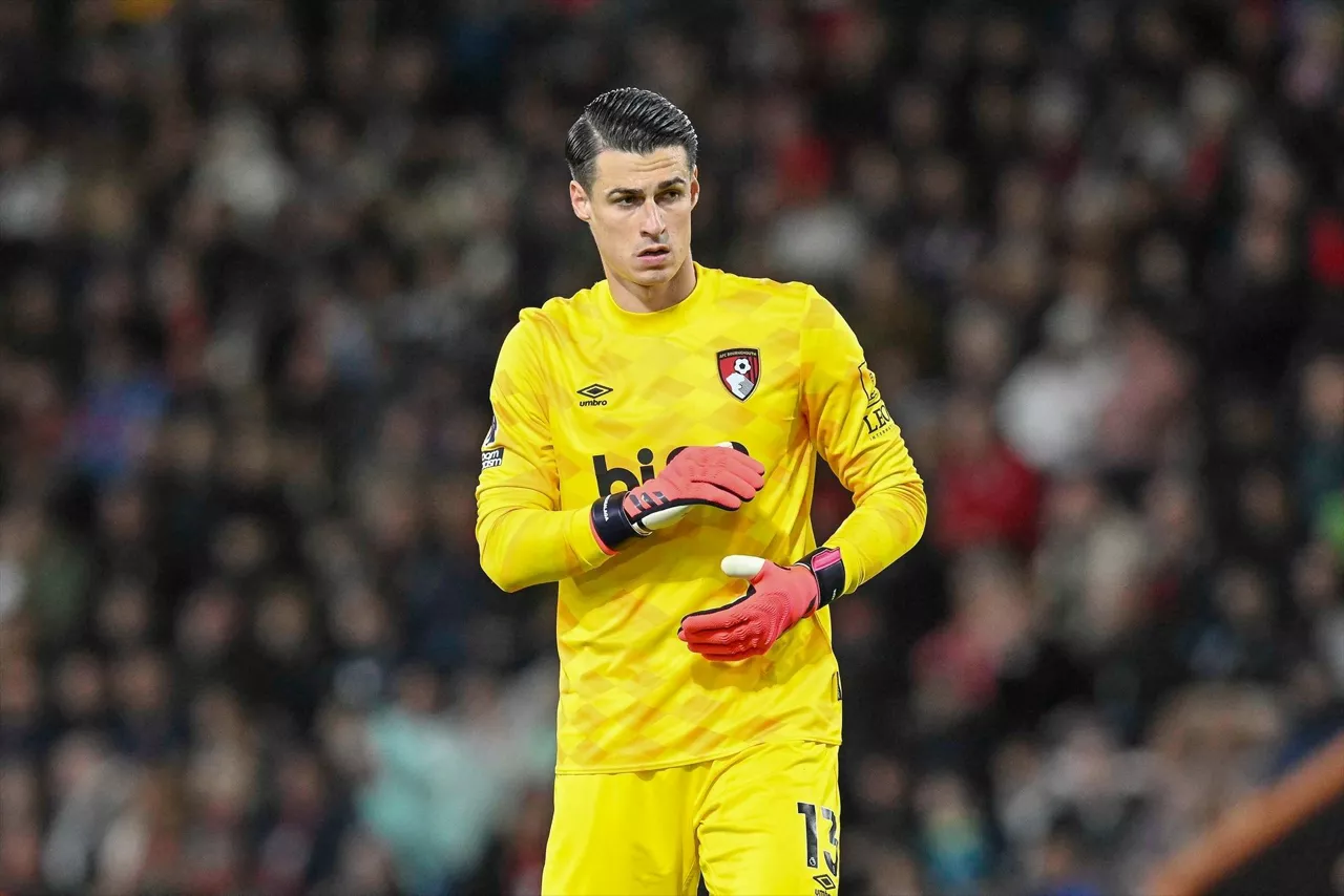Kepa, en un partido con el Bournemouth. Foto: Europa Press.