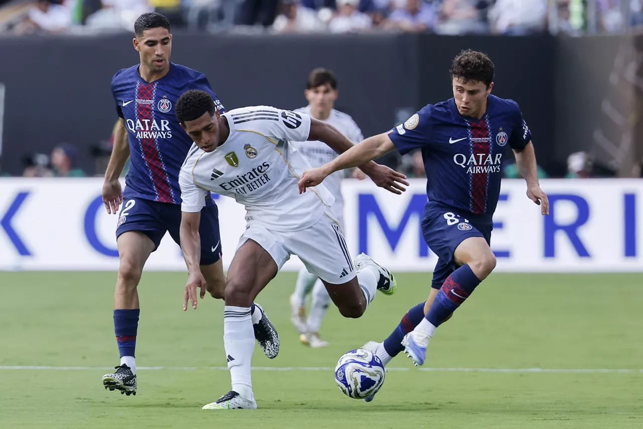 Imagen del encuentro de semifinales entre Real Madrid y PSG.