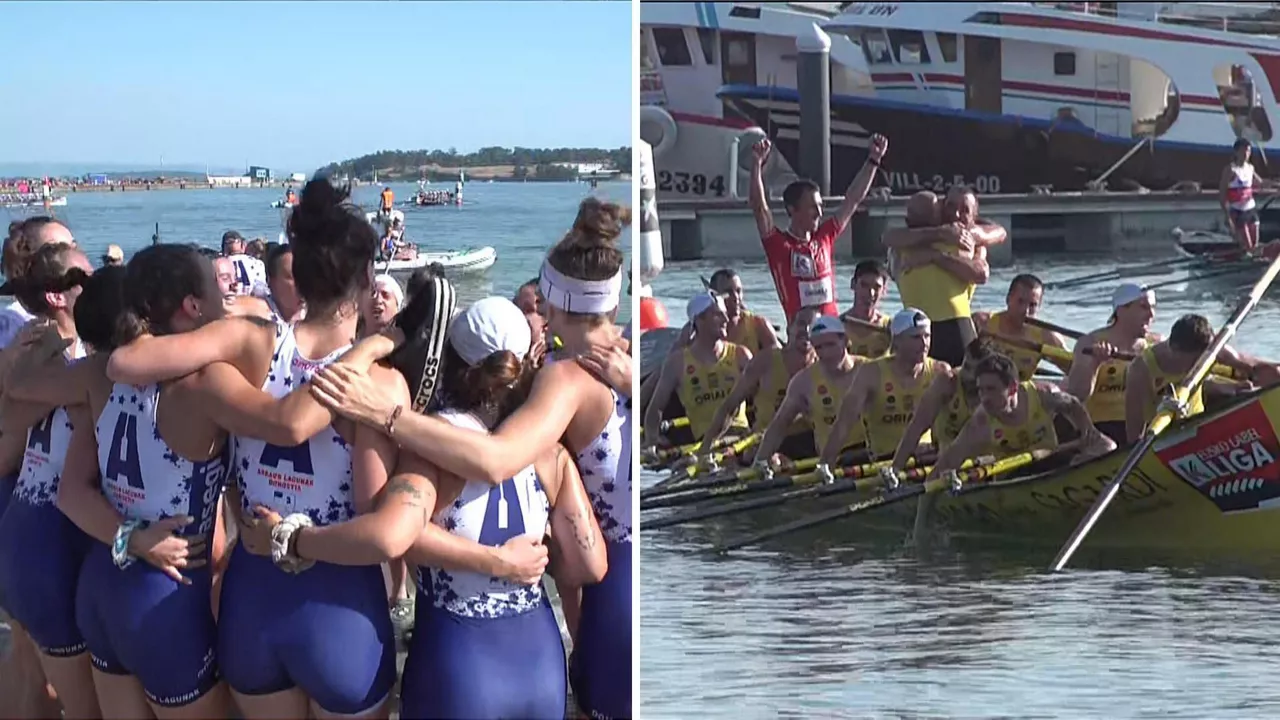 Arraun Lagunak eta Orio. Argazkiak: EITB