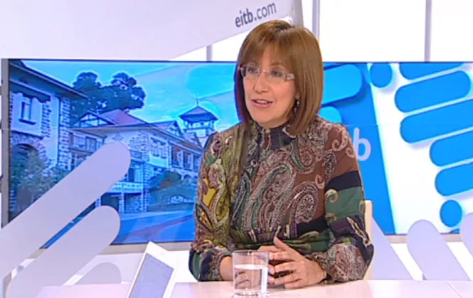 Foto: La consejera de Cultura, Blanca Urgell en un momento de su entrevista en "Egun On Euskadi".