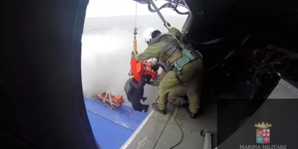 Incendio a bordo del 'Norman Atlantic'. Foto: EFE.