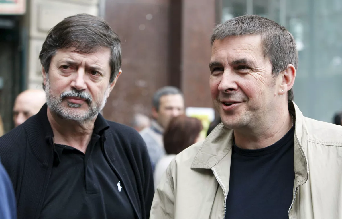 Rafa Diez eta Arnaldo Otegi, artxiboko irudi batean. Argazkia: EITB.