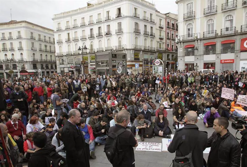 Suminduek aldaketa politiko eta soziala eskatu dute, Madrilen. EFE