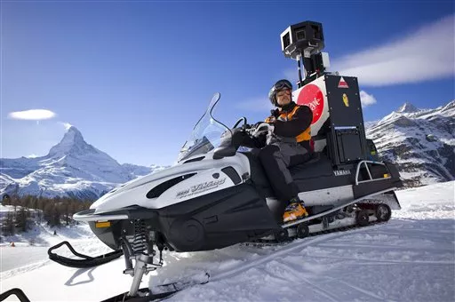 Imagen de Google Street View, en la nieve. Foto: Google