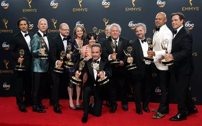 'Game of thrones' telesaileko aktoreak Emmy sarien ekitaldian. Argazkia: EFE