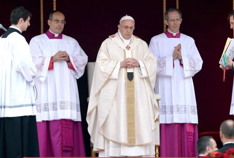 El papa Francisco proclama santos a Juan XXIII y Juan Pablo II . Foto: EFE
